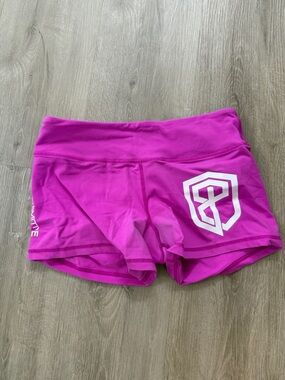 Born Primitive Hot Pink Women's Bike Shorts with White Logo